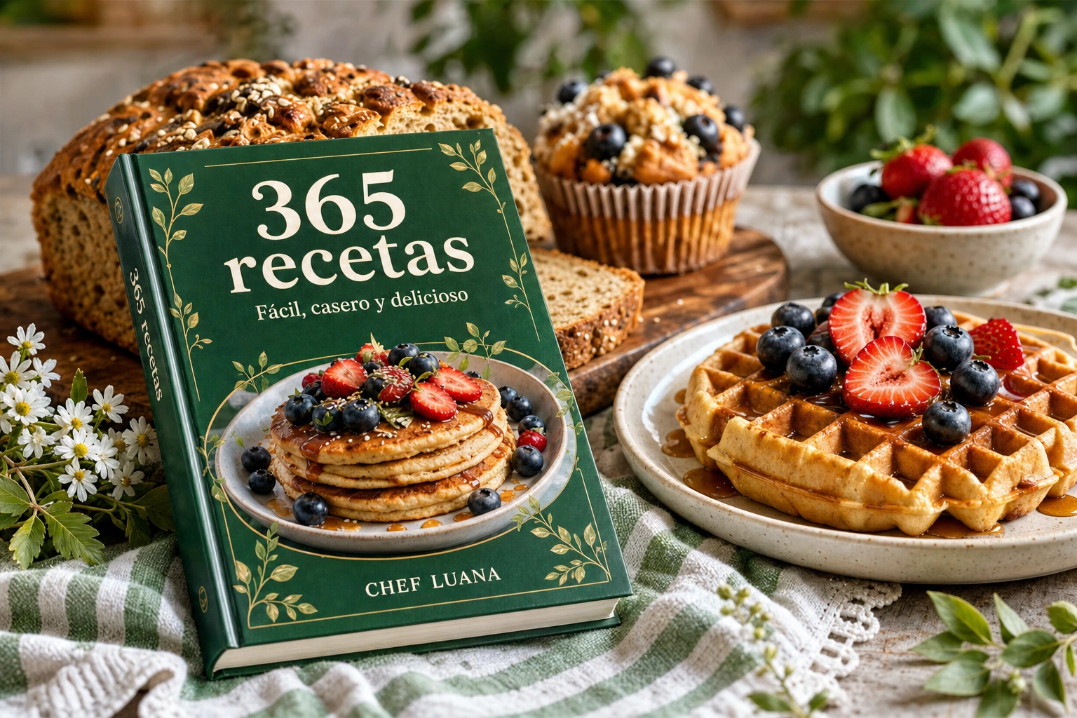 Colección digital de 365 recetas, con panes y postres